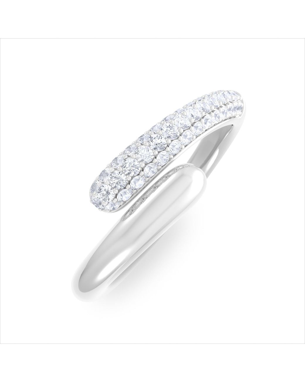 The Diamond Store White 0.30Ct Lab Diamond Pavé Wrap Ring