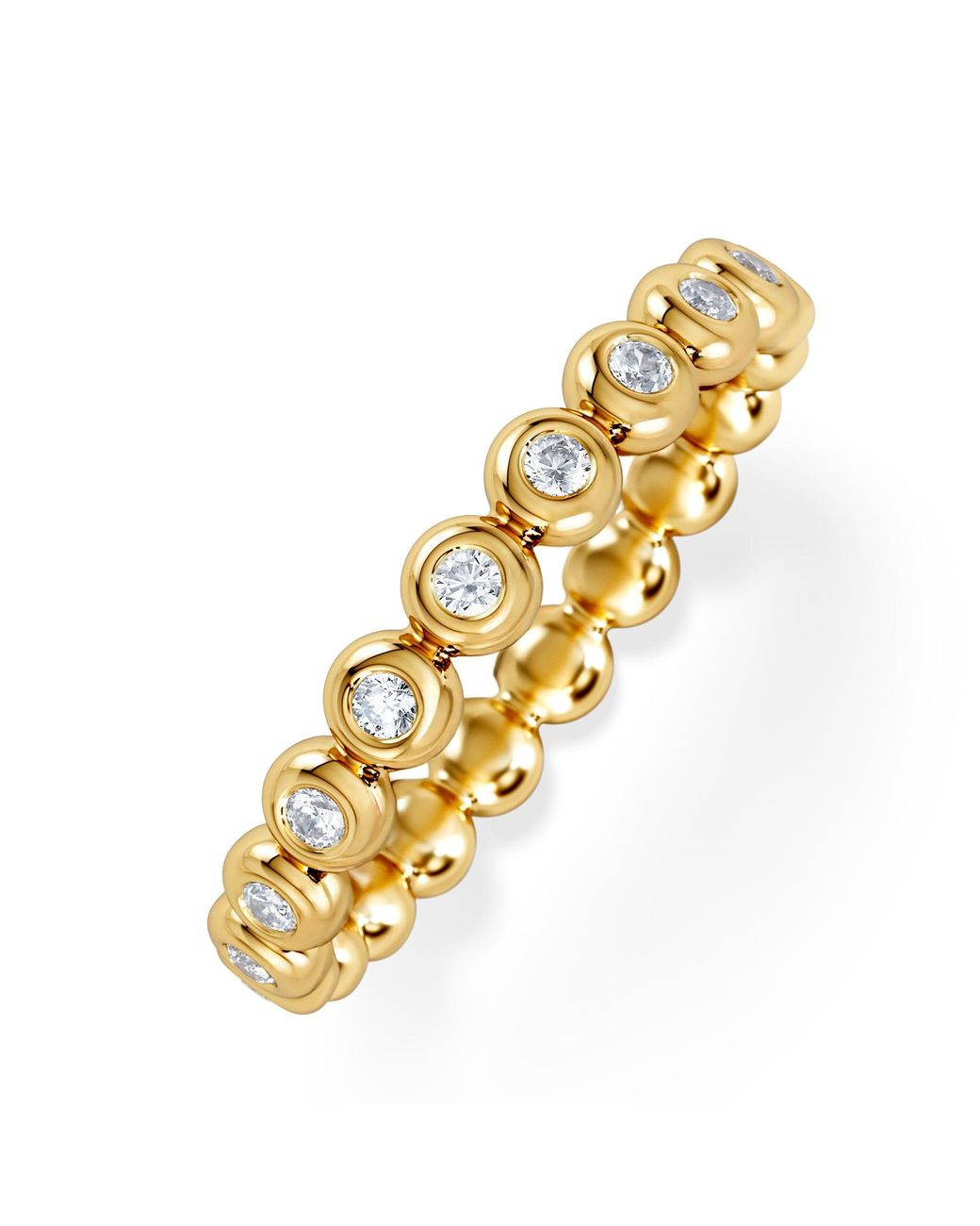 The Diamond Store Metallic Lab Diamond Rubover Eternity Ring 0.33Ct