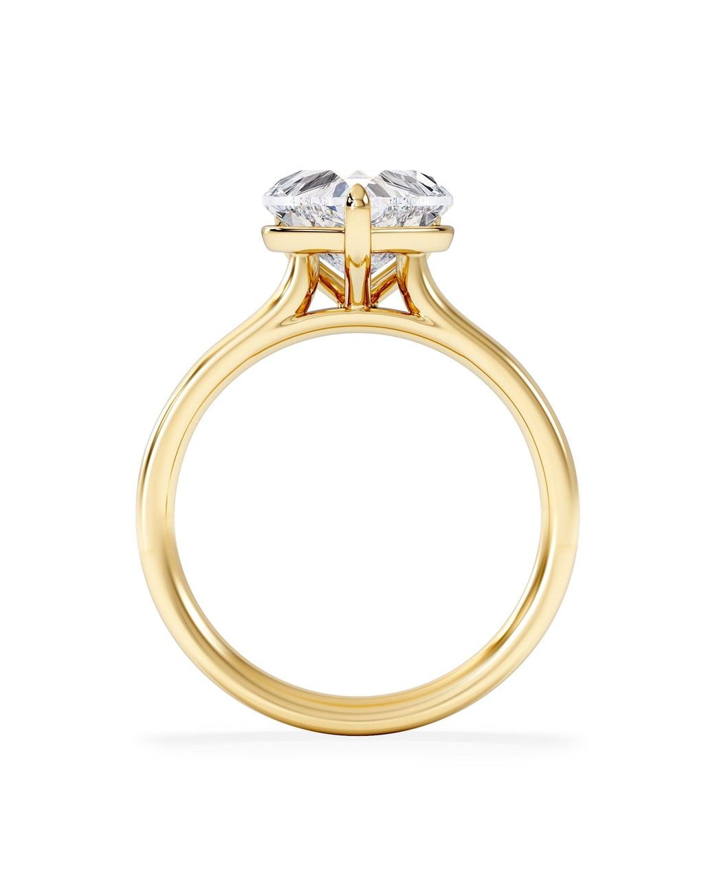 The Diamond Store Blue Amora Heart 2.00Ct Lab Diamond Engagement Ring F/Vs Set