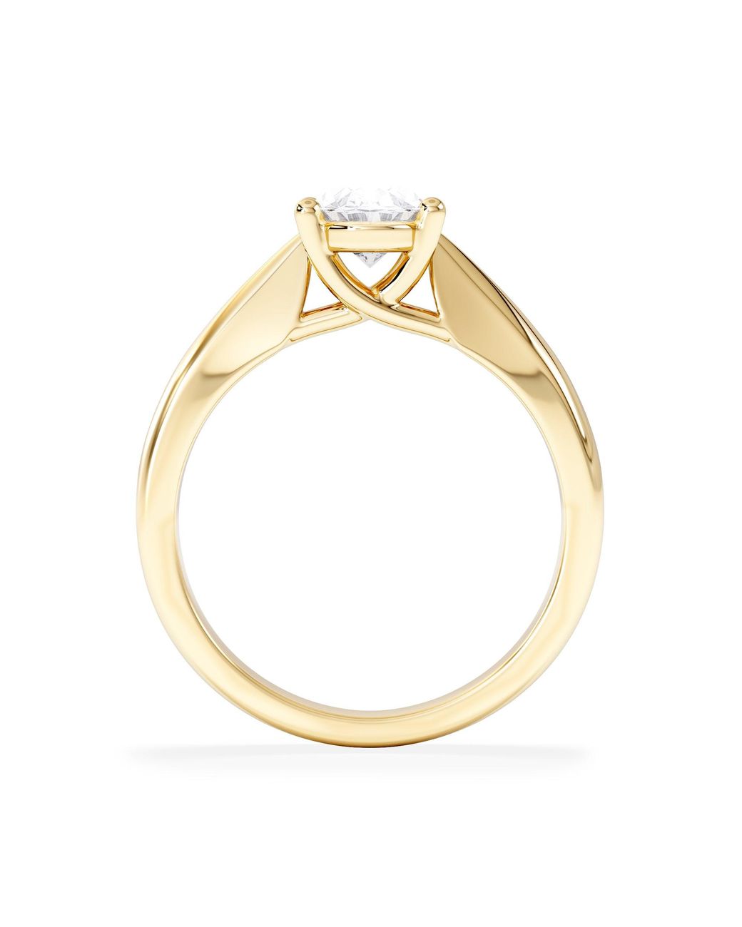 The Diamond Store Metallic Naomi Oval Cut Lab Diamond Engagement Ring 1.00Ct H/Si