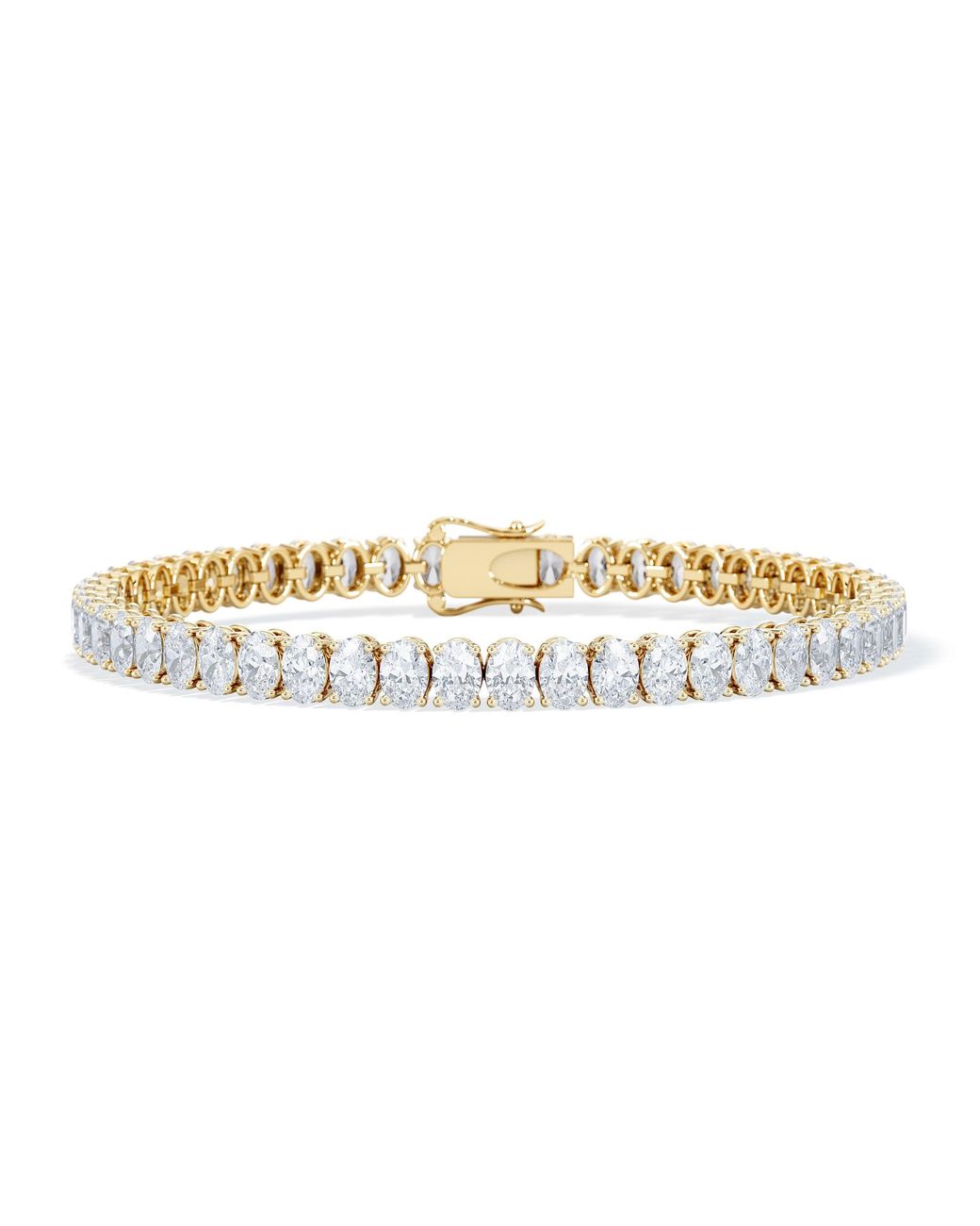 The Diamond Store Metallic Luxe 10.00Ct Lab Diamond Tennis Bracelet With Igi Certified Oval-Cut Diamonds