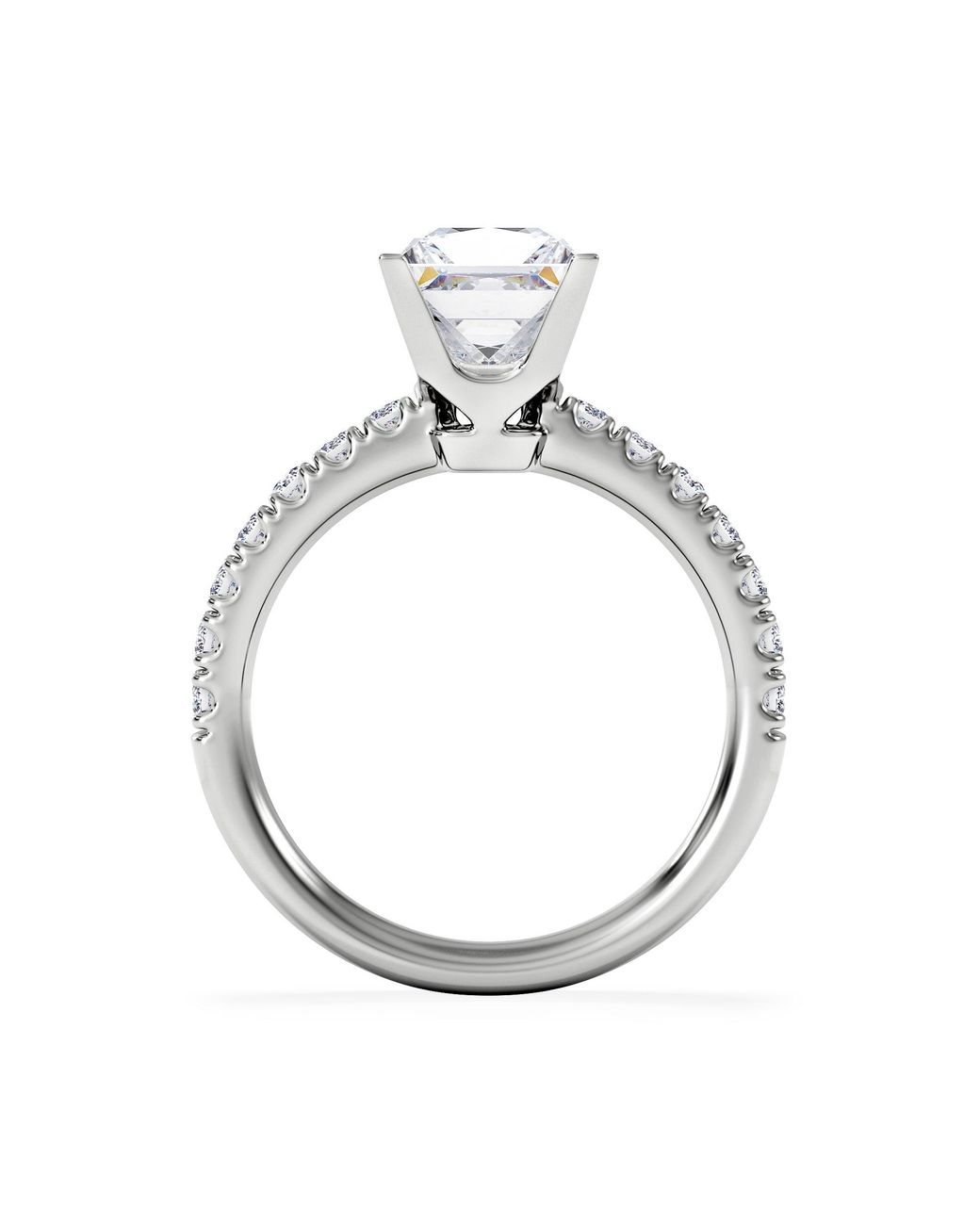 The Diamond Store White 2.10Ct Katerina Lab Princess Diamond Engagement Ring 18Kw F/Vs1