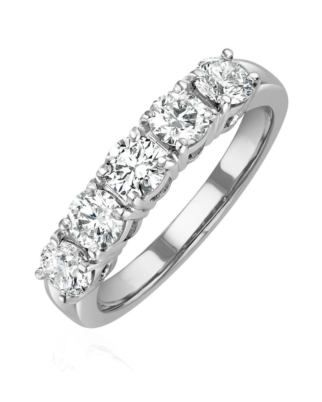 The Diamond Store Metallic Chloe 5 Stone Diamond Eternity Ring 1.50Ct G/Vs