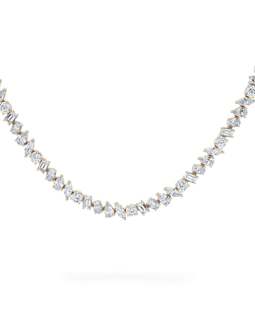 The Diamond Store Metallic Luxe 22.00Ct Lab Diamond Necklace With Igi Certified Mixed-Cut Diamonds