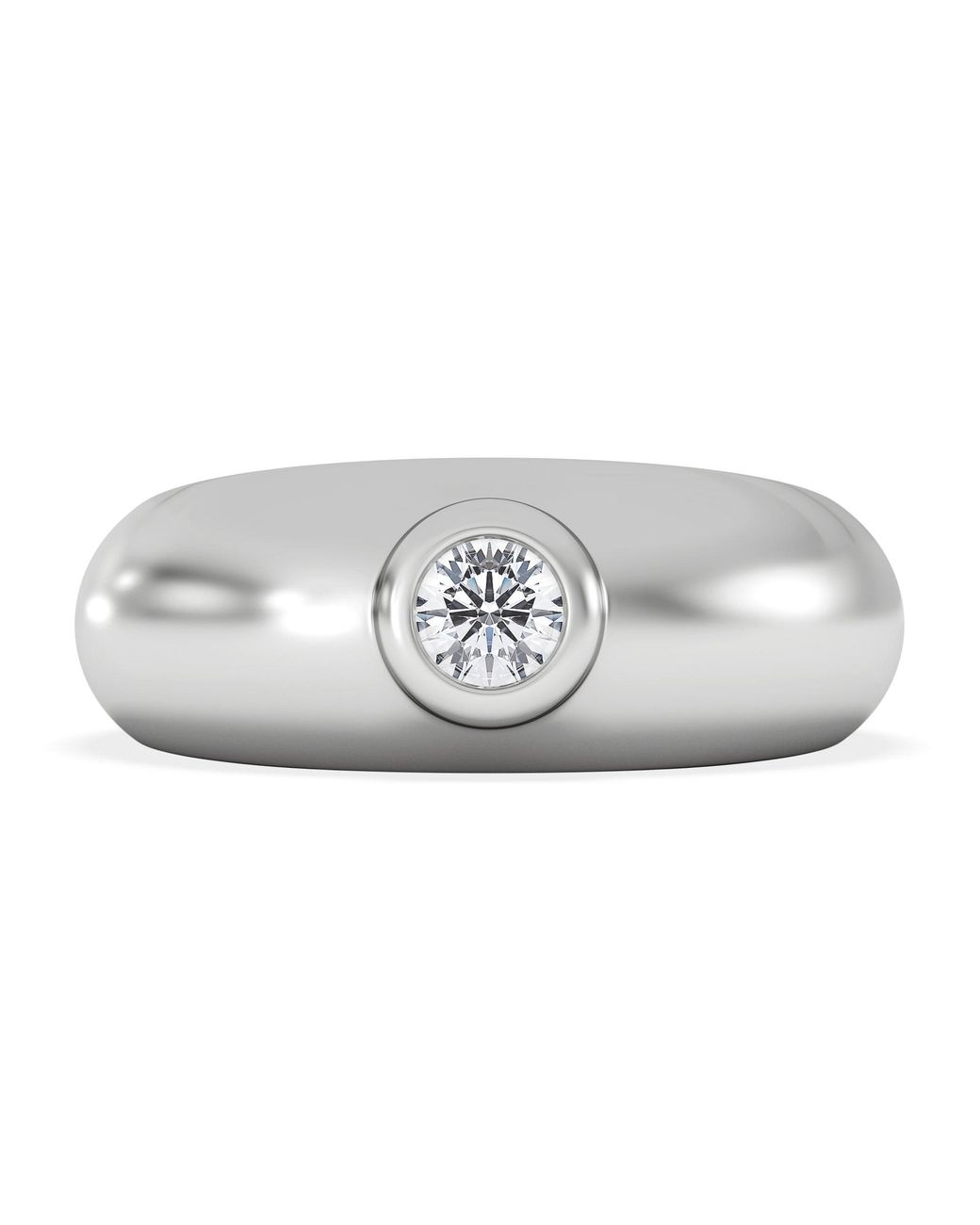 The Diamond Store White Lab Diamond Signet Ring 0.25Ct for men