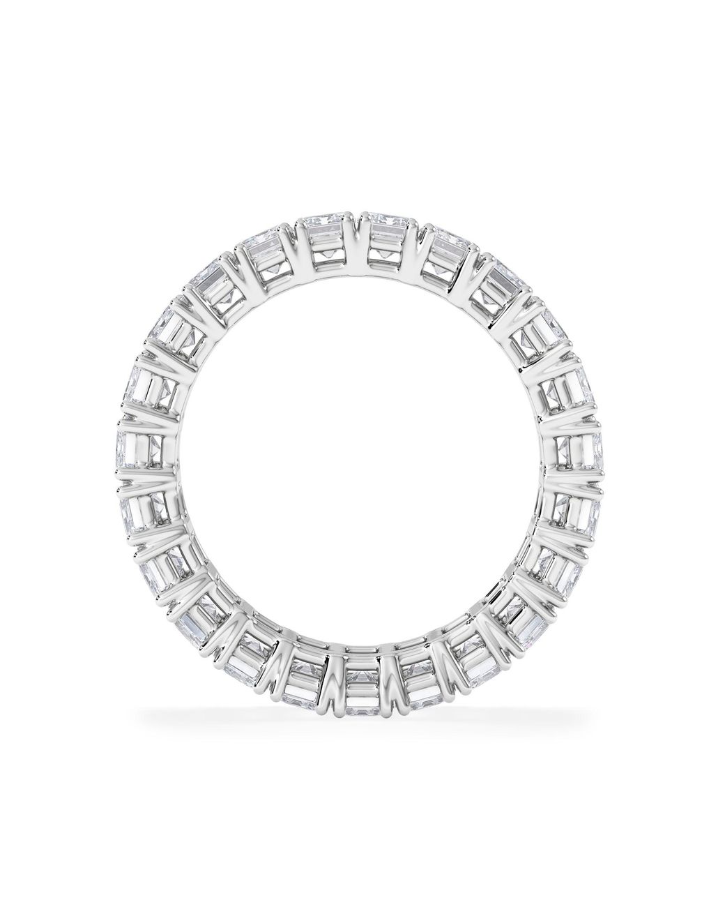 The Diamond Store White Luxe 5.00Ct Lab Diamond Eternity Ring With Igi Certified Emerald-Cut Diamonds
