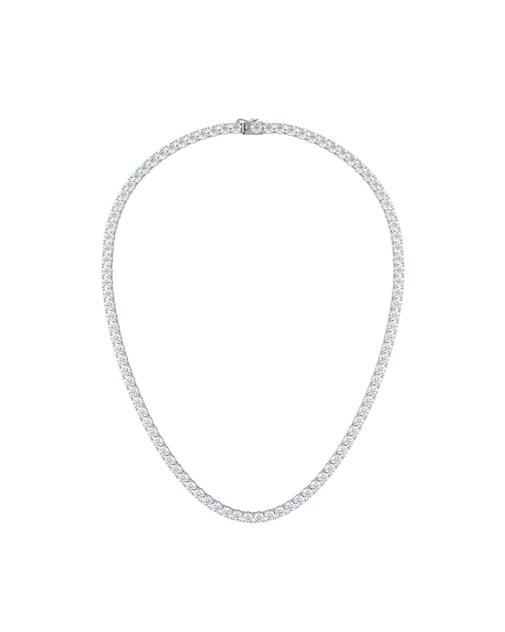 The Diamond Store Metallic Luxe 30.00Ct Lab Diamond Necklace With Igi Certified Brilliant-Cut Diamonds