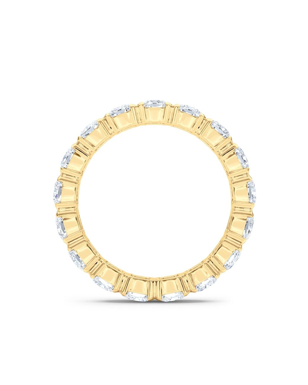 The Diamond Store Metallic Sempre Bezel Cushion Cut 3.00Ct Lab Diamond Eternity Ring