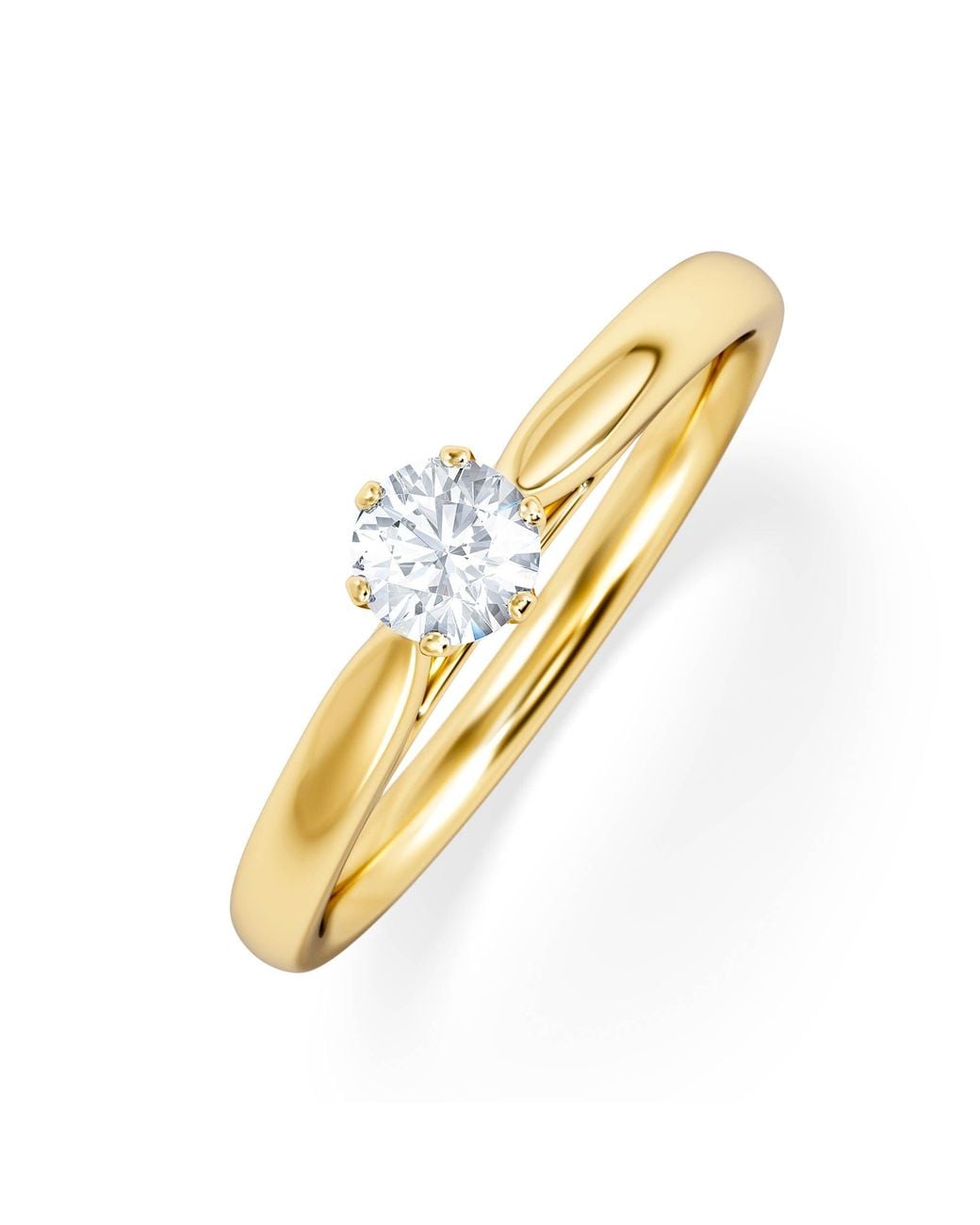 The Diamond Store Metallic Certified High Set Chloe 18K Diamond Engagement Ring 0.25Ct