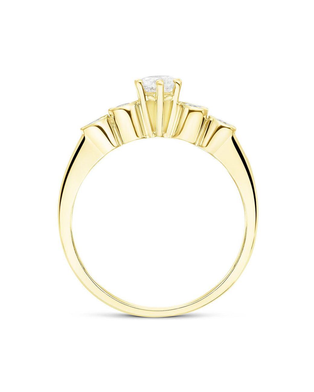 The Diamond Store Metallic 18K Lab Diamond Ring Mount (0.40Ct)