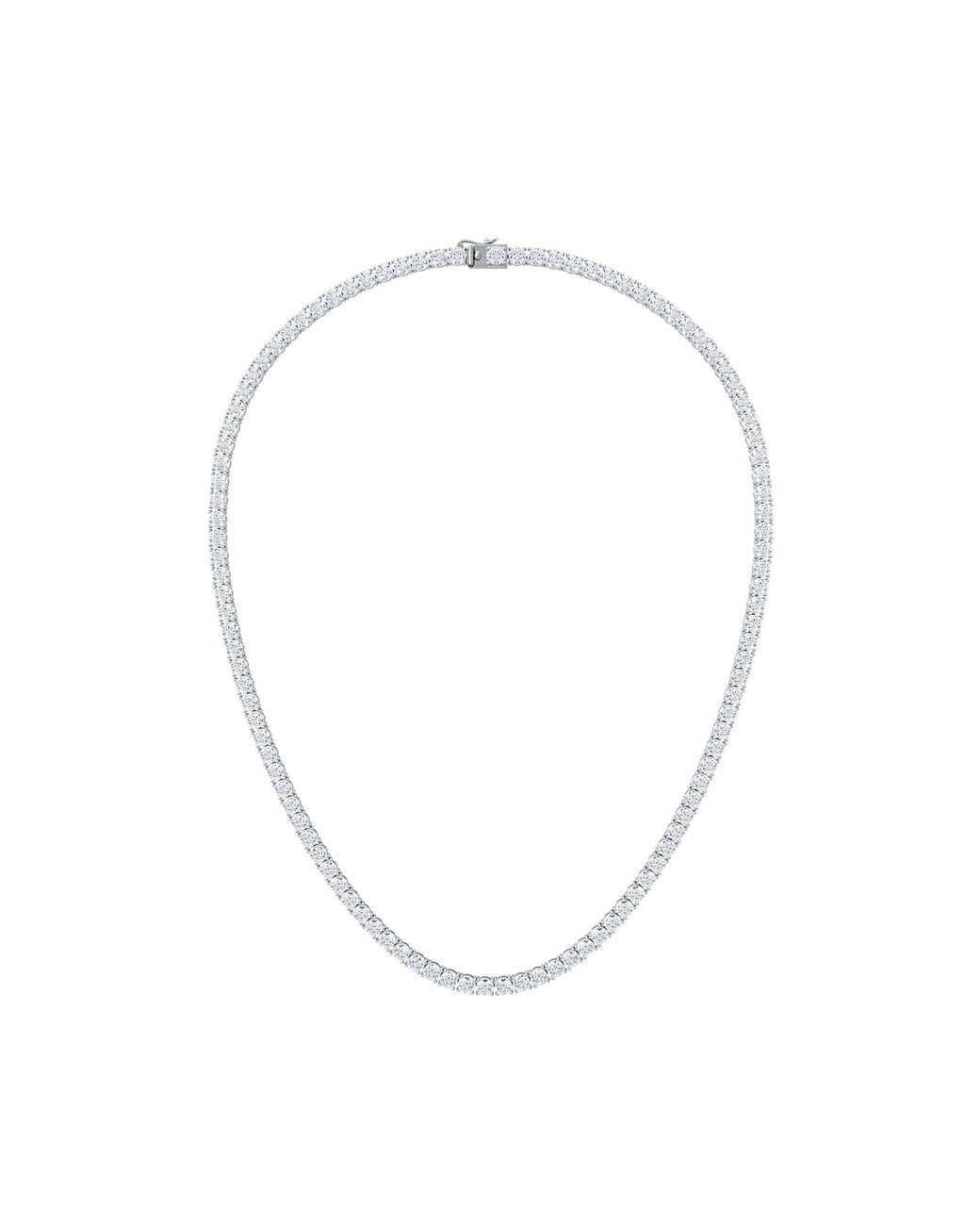 The Diamond Store Metallic Luxe 20.00Ct Lab Diamond Necklace With Igi Certified Brilliant-Cut Diamonds
