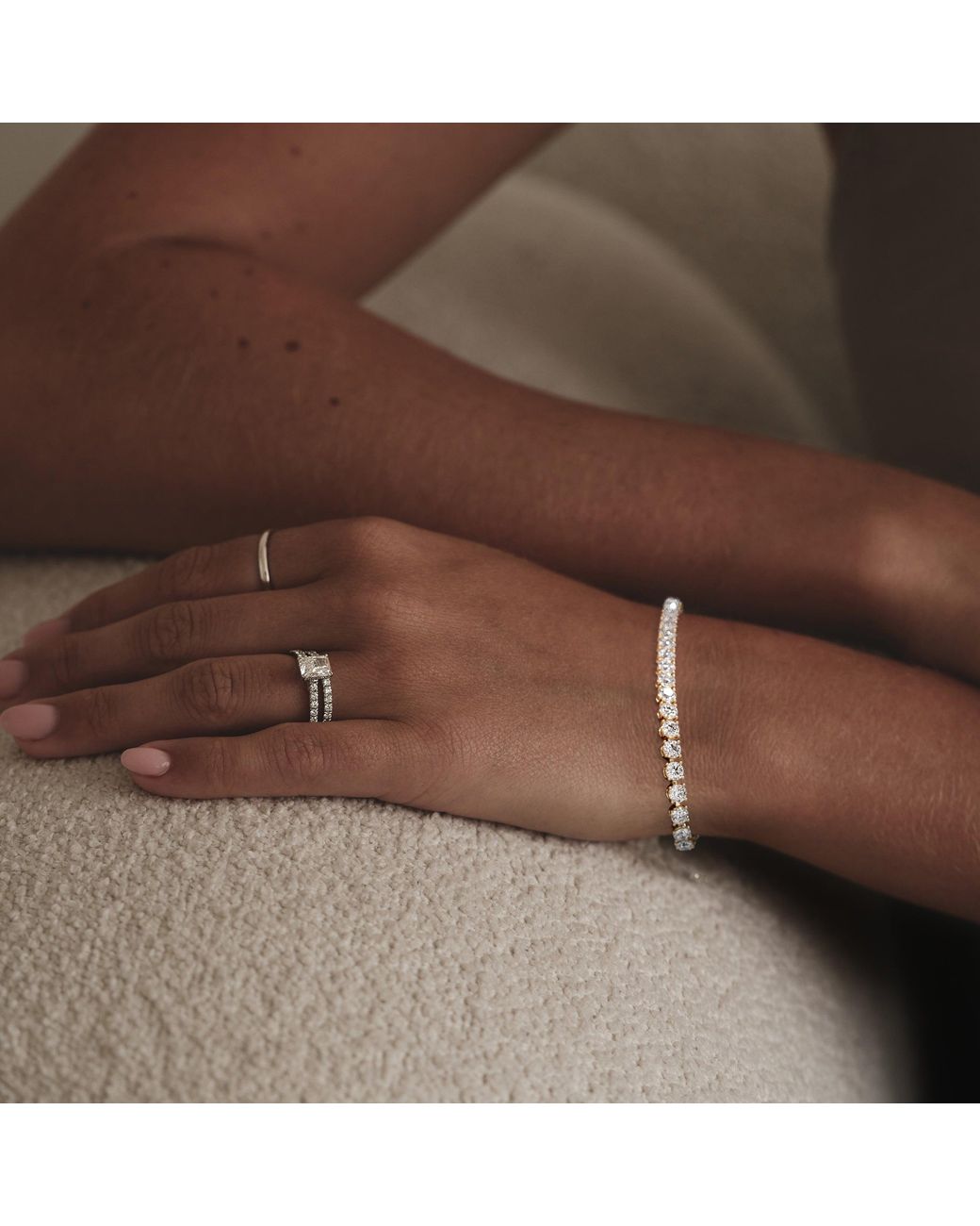 The Diamond Store Metallic Luxe 12.00Ct Lab Diamond Tennis Bracelet With Igi Certified Brilliant-Cut Diamonds