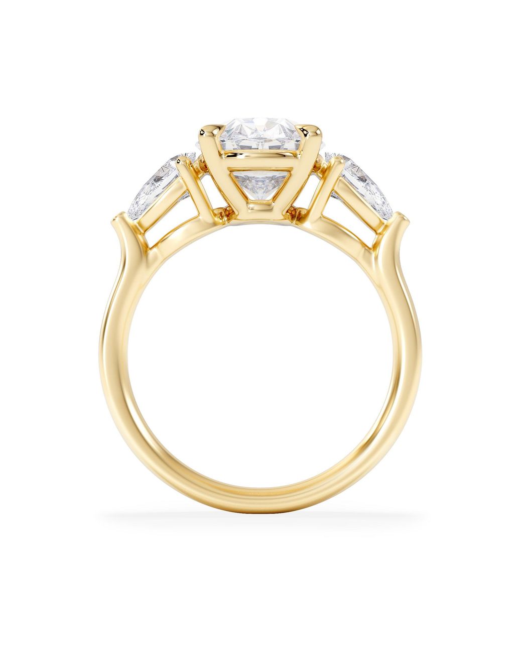 The Diamond Store Blue Adore 3.80Ct Oval Cut Lab Diamond 3 Stone Engagement Ring