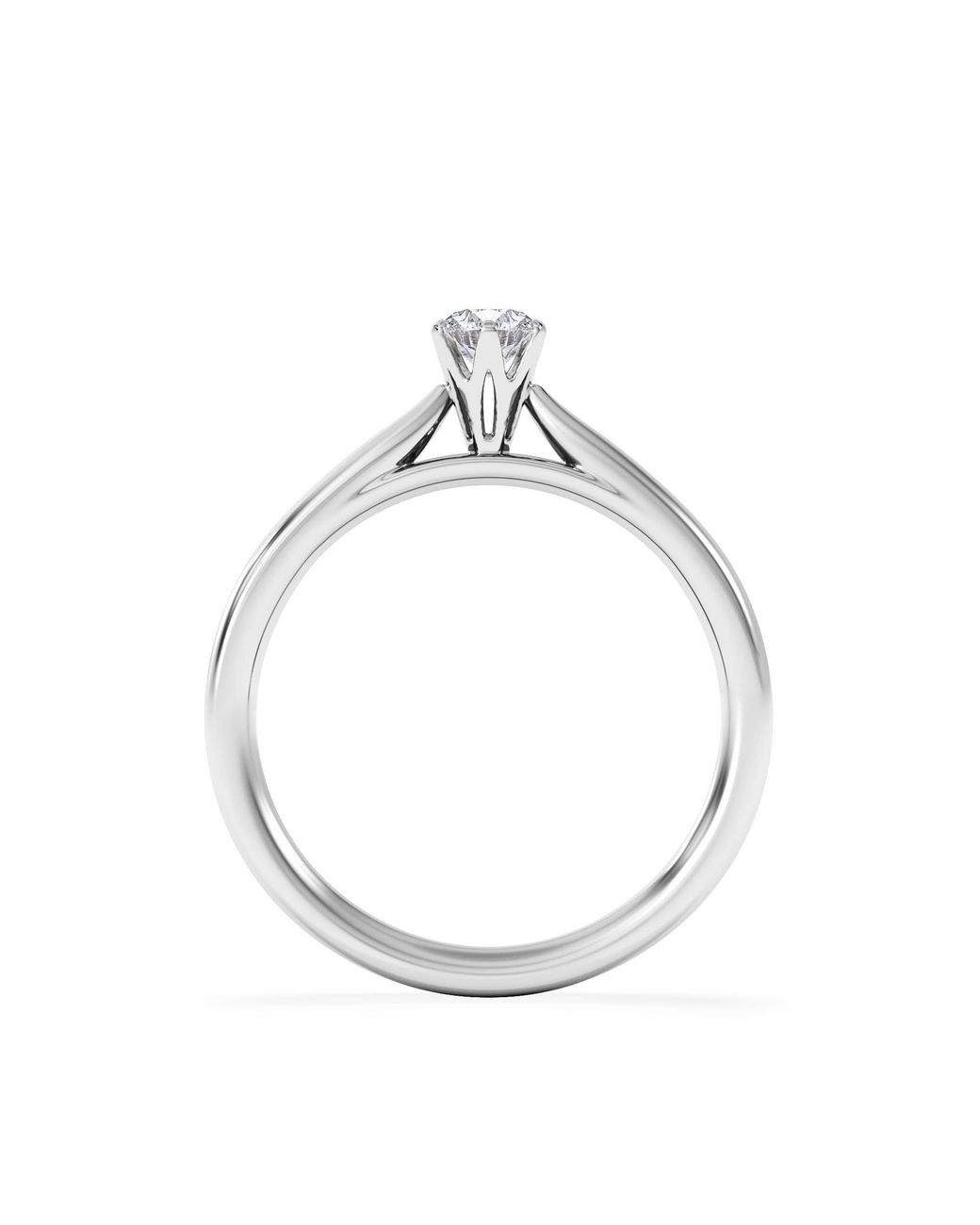 The Diamond Store White Engagement Ring High Set Chloe 18K Diamond 0.25Ct H/Si