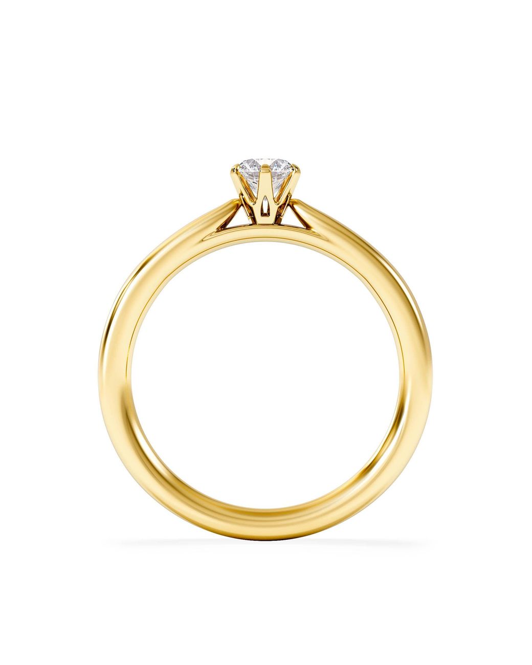 The Diamond Store Metallic Certified Low Set Chloe 18K Diamond Engagement Ring 0.33Ct
