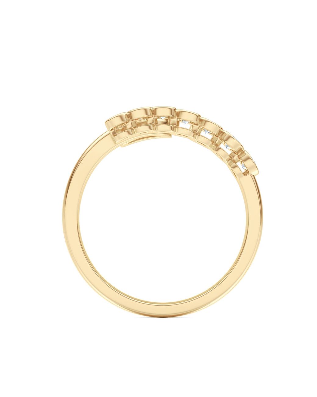 The Diamond Store Metallic Skyline 0.45Ct Pear And Round Cut Lab Diamond Ring