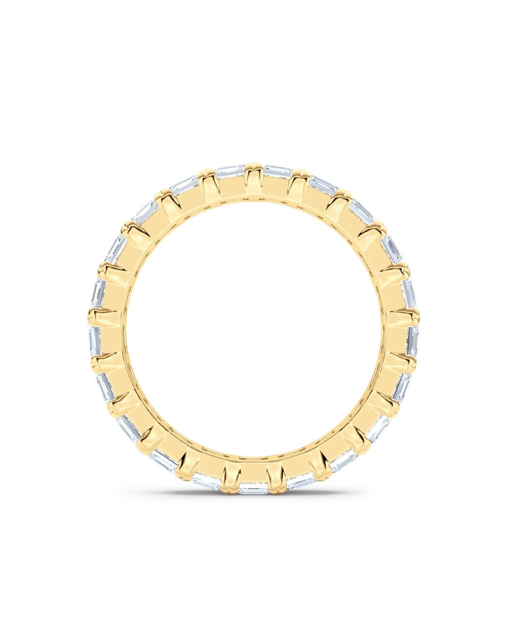 The Diamond Store Metallic Sempre Asscher Cut 3.00Ct Lab Diamond Eternity Ring