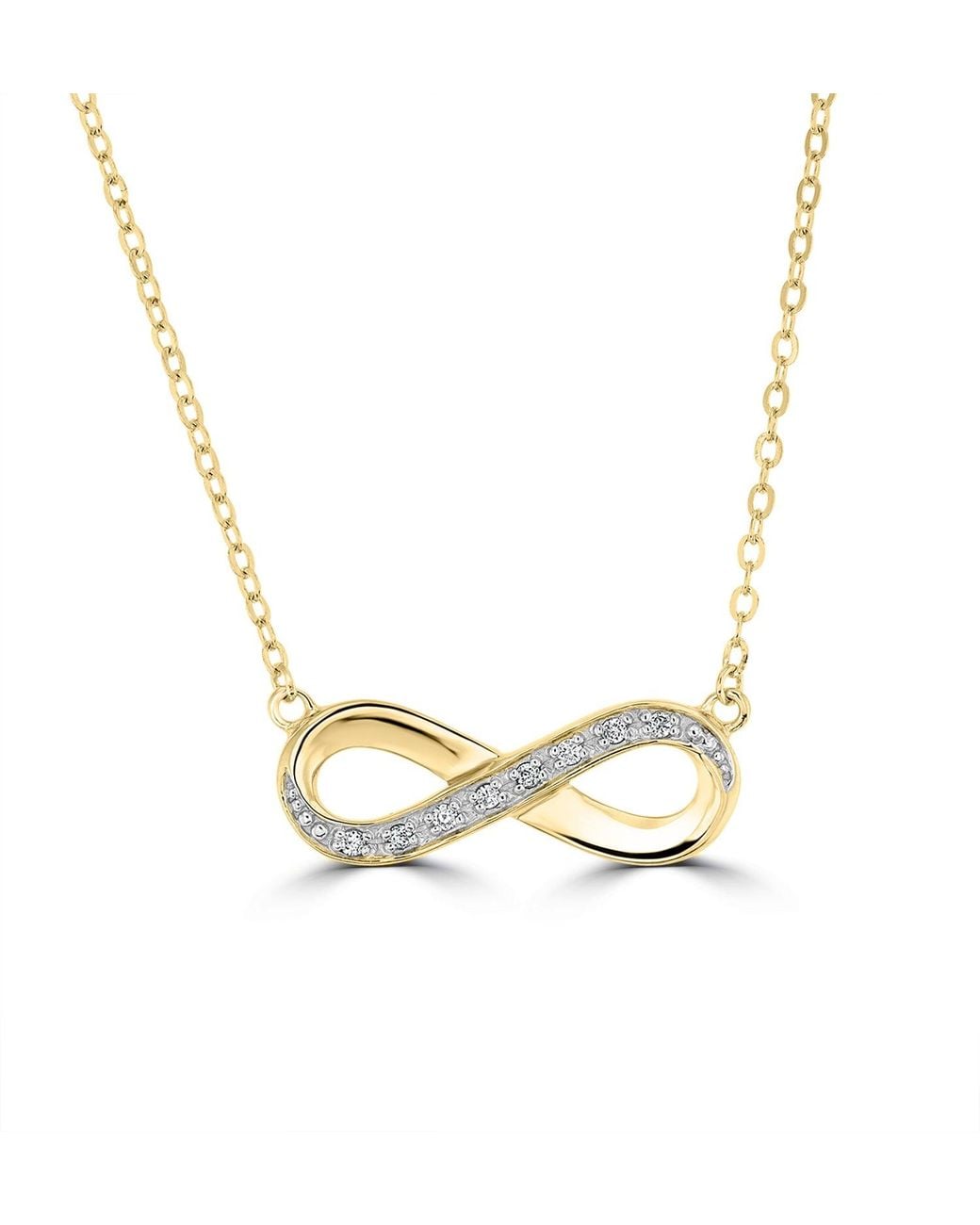 The Diamond Store Metallic 0.8 Ct Infinity Necklace Lab Grown Diamonds