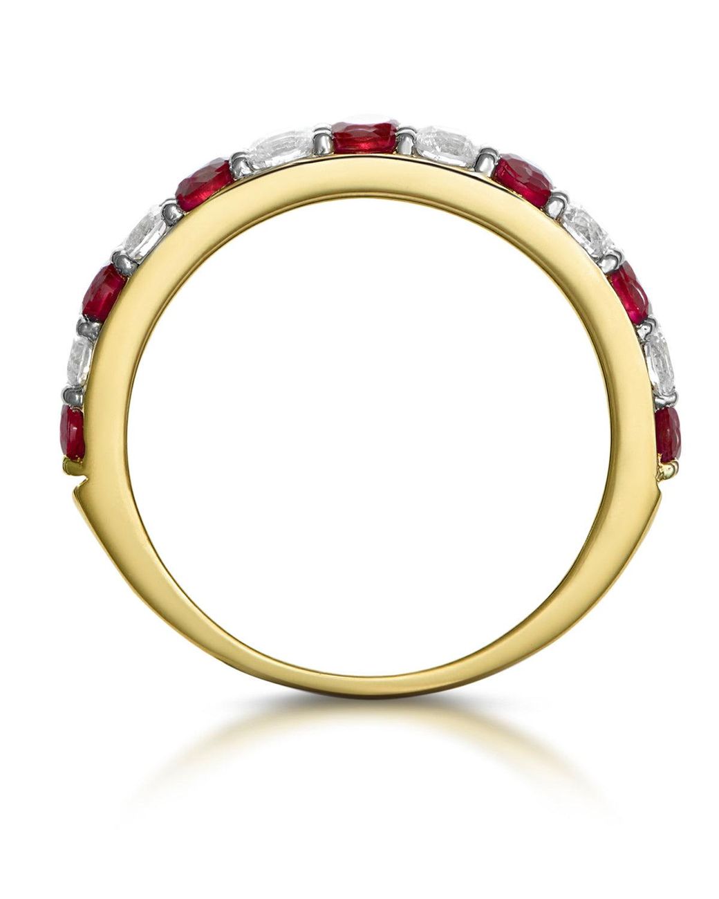 The Diamond Store Metallic Ruby And 0.50Ct Diamond Asteria Eternity Ring