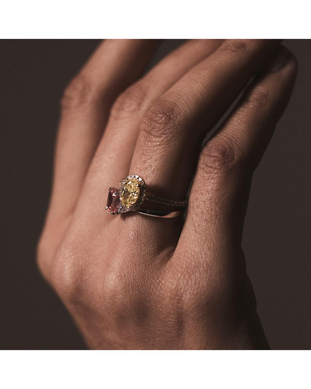 The Diamond Store Metallic Georgina Lab Diamond Oval Halo 1.60Ct Ring