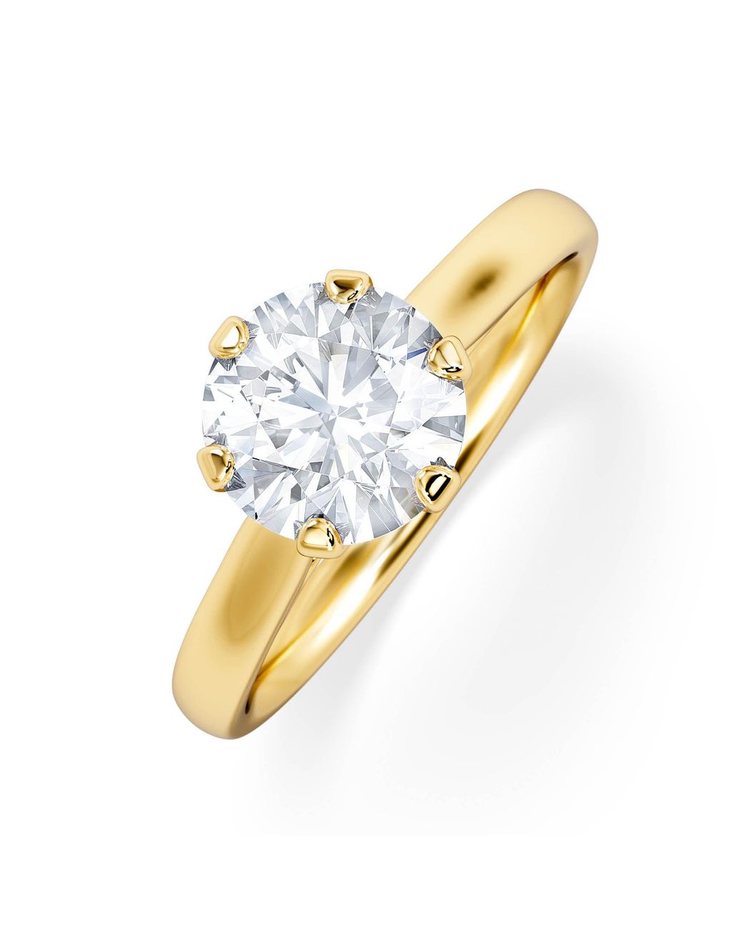 The Diamond Store Metallic 1.50 Carat Diamond Engagement Ring High Set Chloe Lab F/Vs1 18K