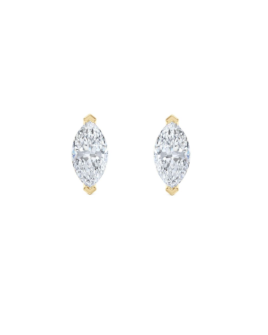 The Diamond Store Blue Fancy 2.00Ct Marquise Cut Lab Diamond Stud Earrings