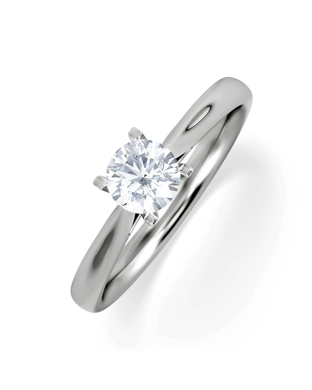 The Diamond Store White Certified Grace 18K Diamond Engagement Ring 0.50Ct