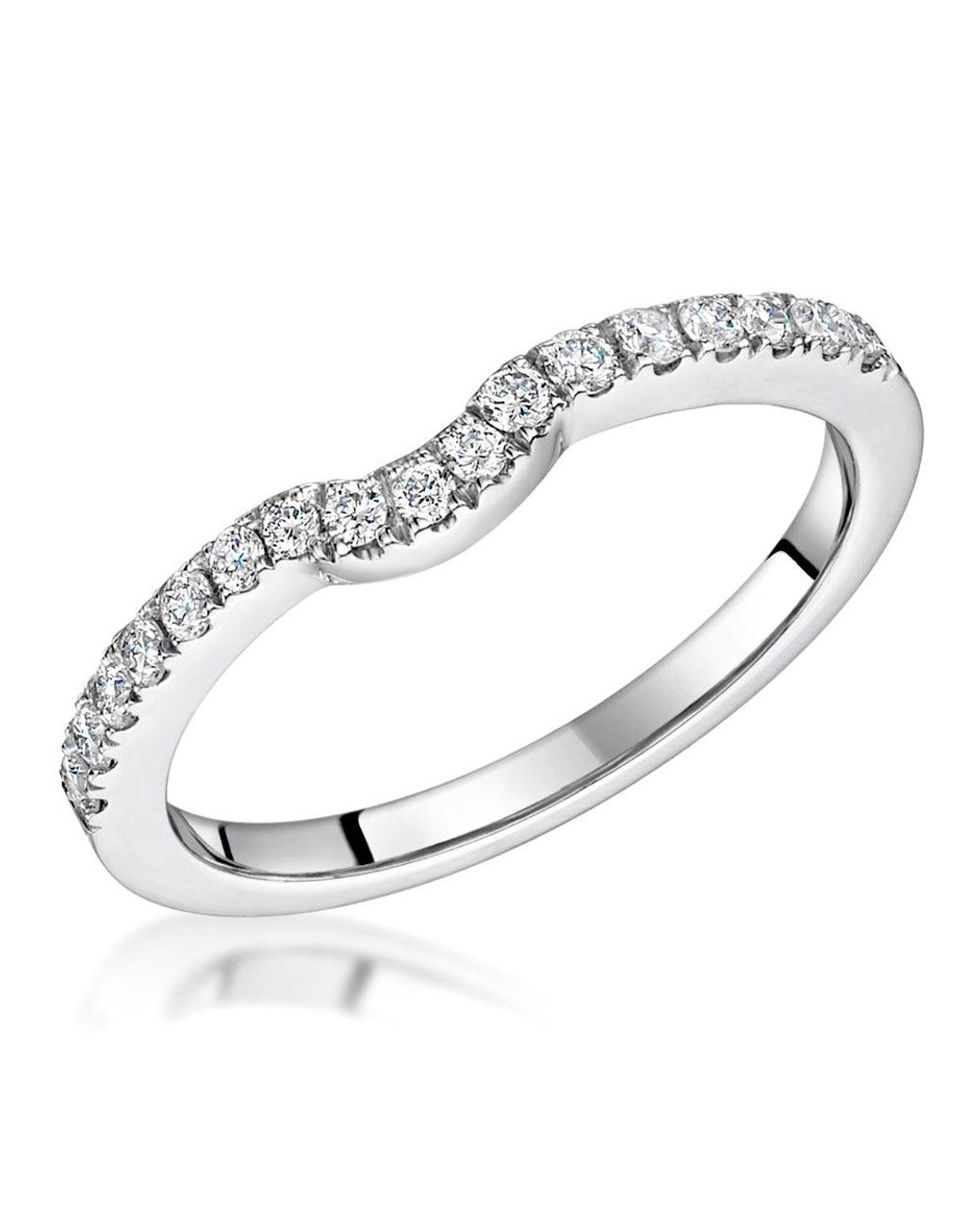 The Diamond Store Metallic Carly Matching 2Mm Wedding Band 0.25Ct H/Si Diamonds