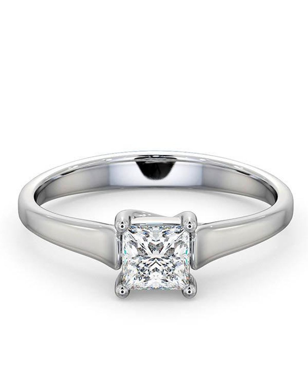 The Diamond Store Metallic Certified Lucy 18K Diamond Engagement Ring 0.50Ct-F-G/Vs