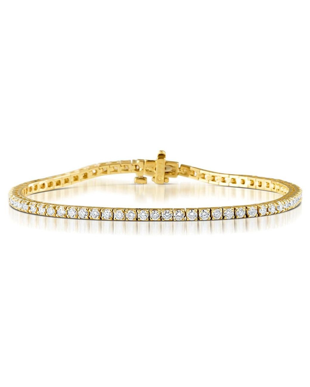 The Diamond Store Black Diamond Tennis Bracelet 18K Chloe 4.00Ct G/Vs