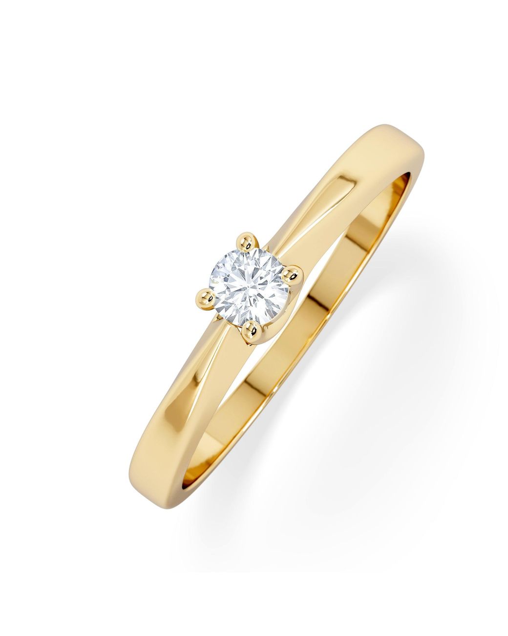 The Diamond Store Metallic Naomi Lab Diamond Engagement Ring 0.15Ct H/Si