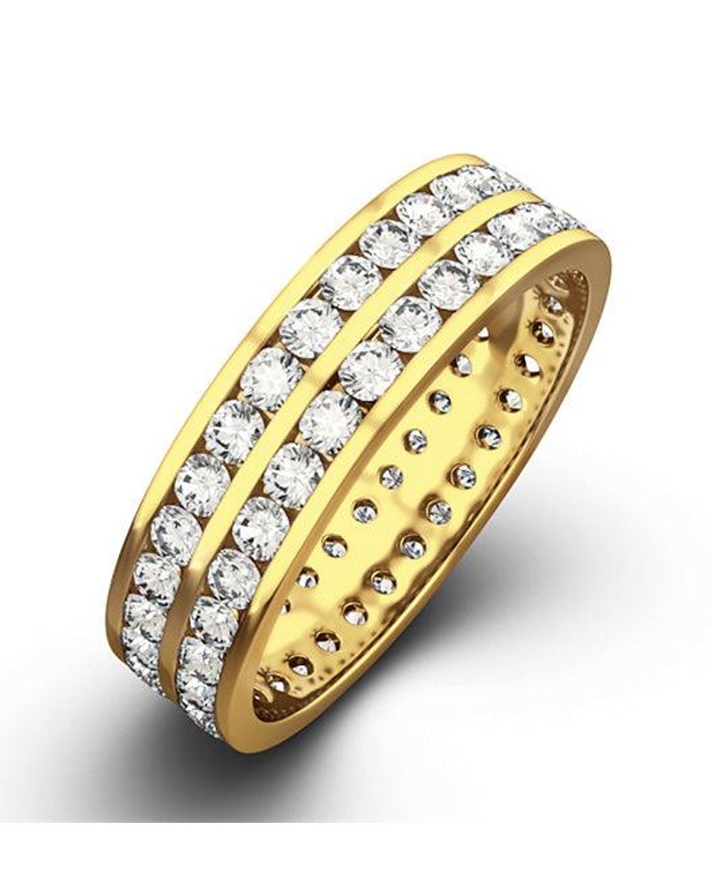 The Diamond Store Metallic Eternity Ring Lucy 18K Diamond 1.00Ct H/Si