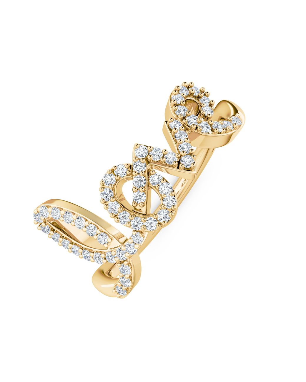 The Diamond Store Metallic Love Motif 0.12Ct Lab Diamond Ring