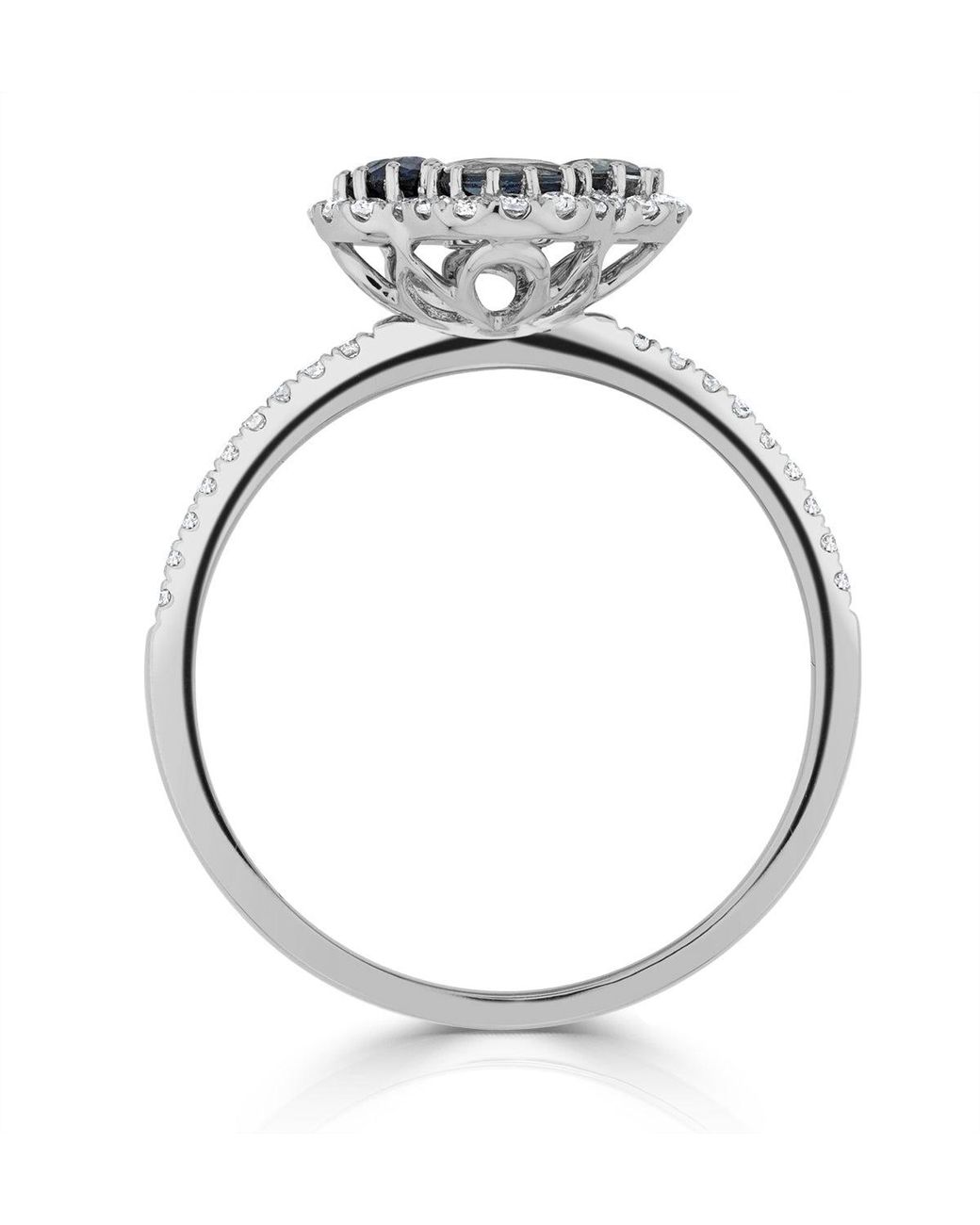 The Diamond Store Blue Alegria 1.31Ct Sapphire And Lab Diamond Ring