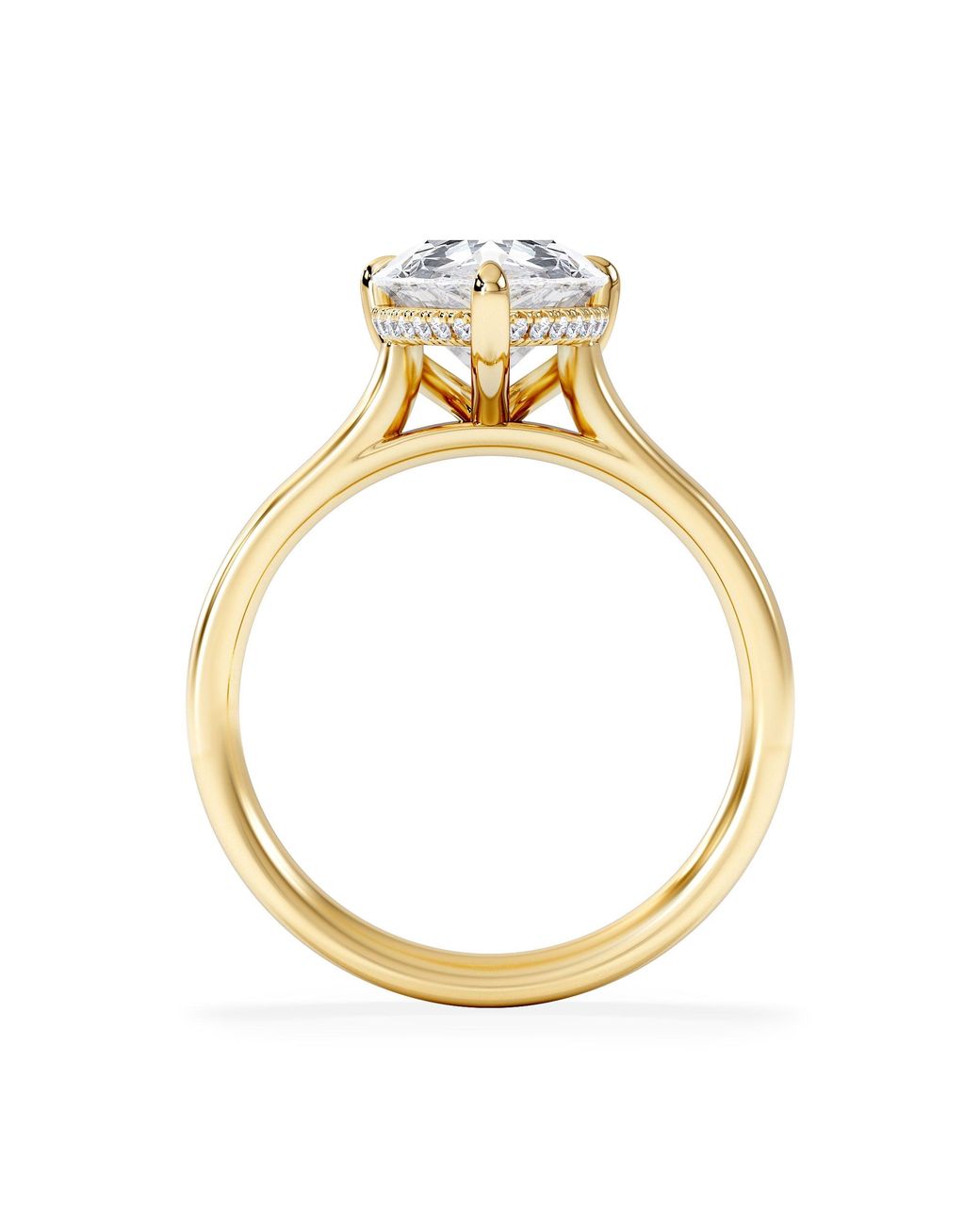 The Diamond Store Blue Amora Pear 3.11Ct Hidden Halo Lab Diamond Engagement Ring G/Vs Set