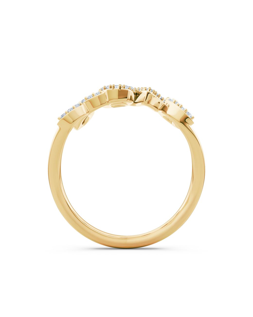 The Diamond Store Metallic Love Motif 0.12Ct Lab Diamond Ring