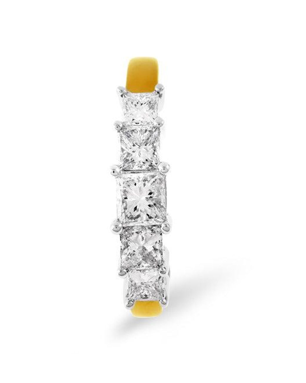 The Diamond Store Metallic Lucy 18K 5 Stone Princess Diamond Eternity Ring 0.50Ct H/Si