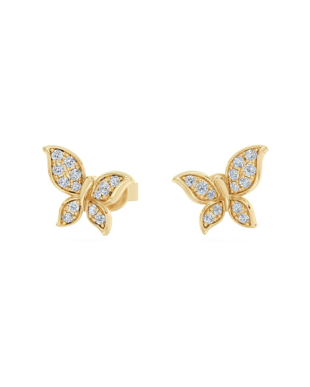 The Diamond Store Metallic Papillon 0.15Ct Lab Diamond Stud Earrings 18K Vermeil
