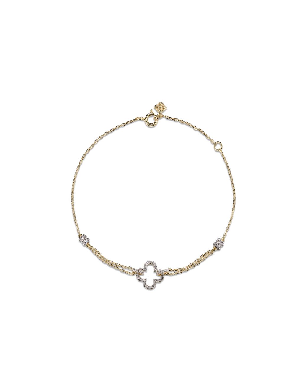 The Diamond Store Metallic Stellato 0.14Ct Lab Diamond Clover Bracelet