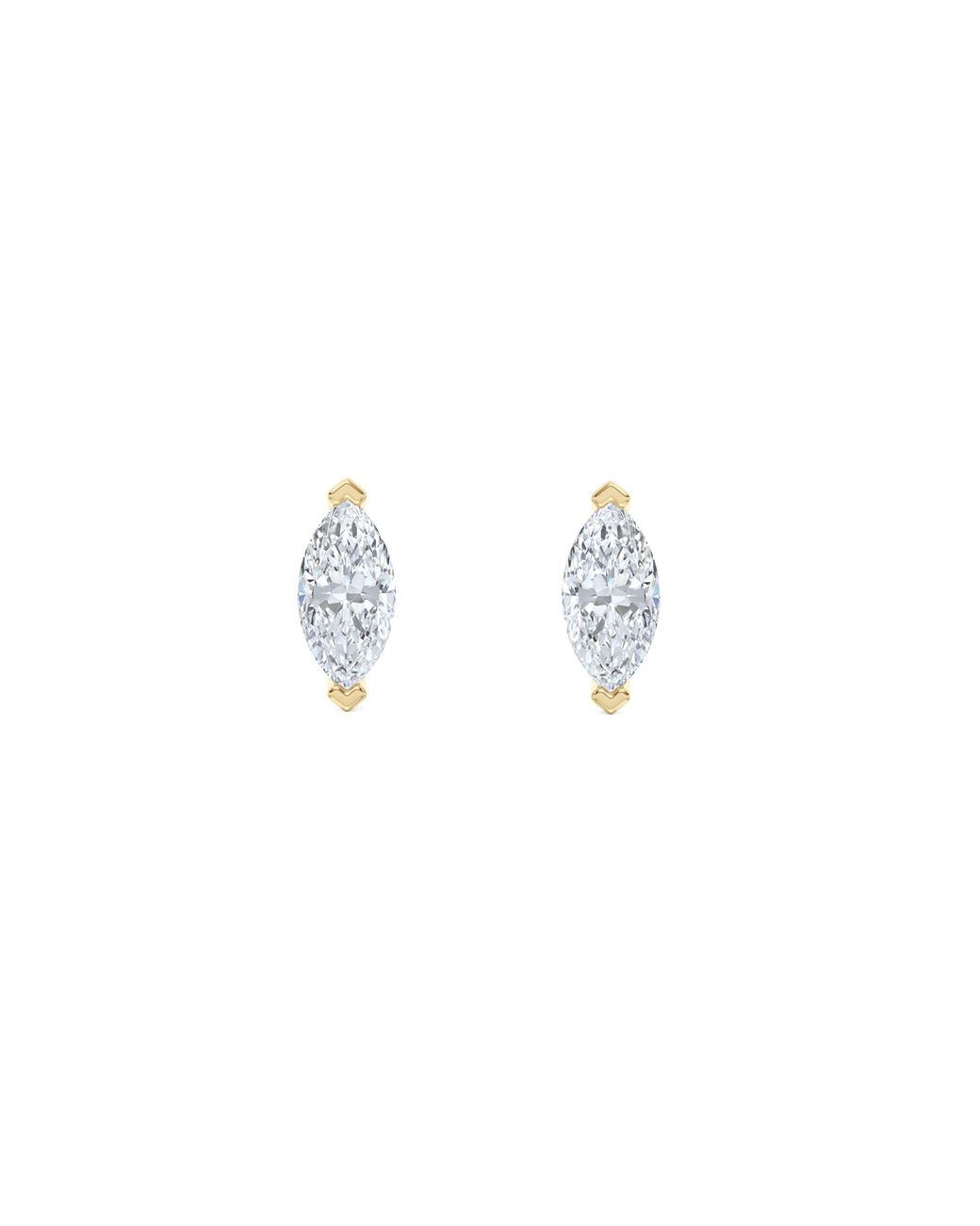 The Diamond Store Blue Fancy 1.00Ct Marquise Cut Lab Diamond Stud Earrings