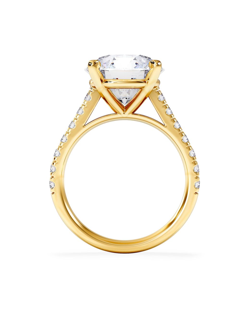 The Diamond Store Metallic Natalia 5.65Ct Lab Diamond Round Cut Engagement Ring