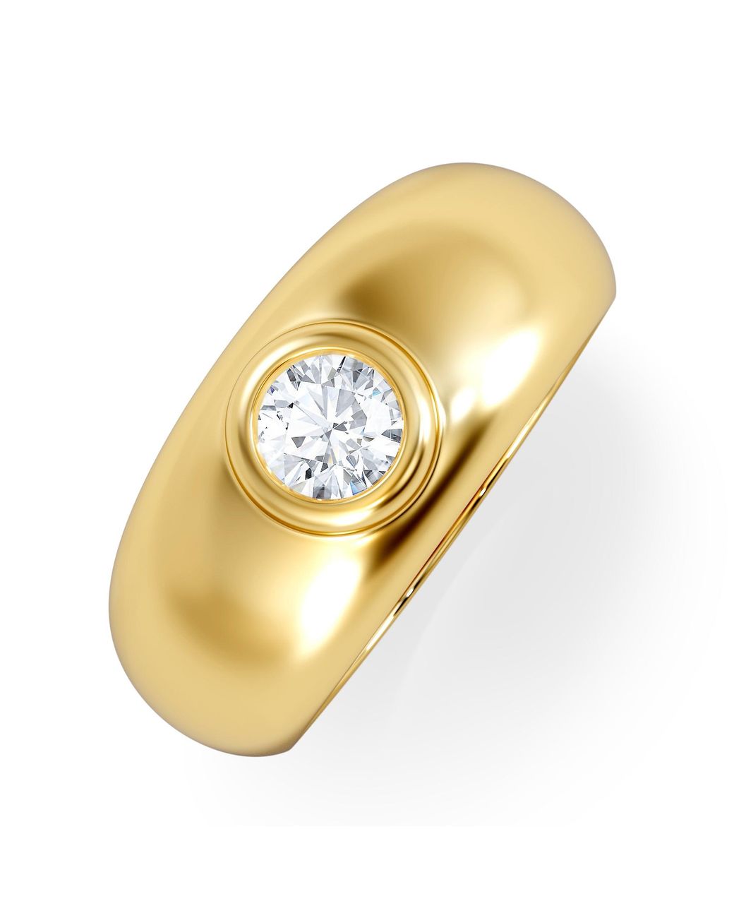 The Diamond Store Metallic Lab Diamond Signet Ring 0.50Ct