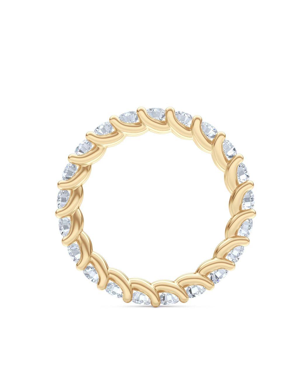 The Diamond Store Metallic Legacy 2.00Ct Round Cut Lab Diamond Eternity Ring