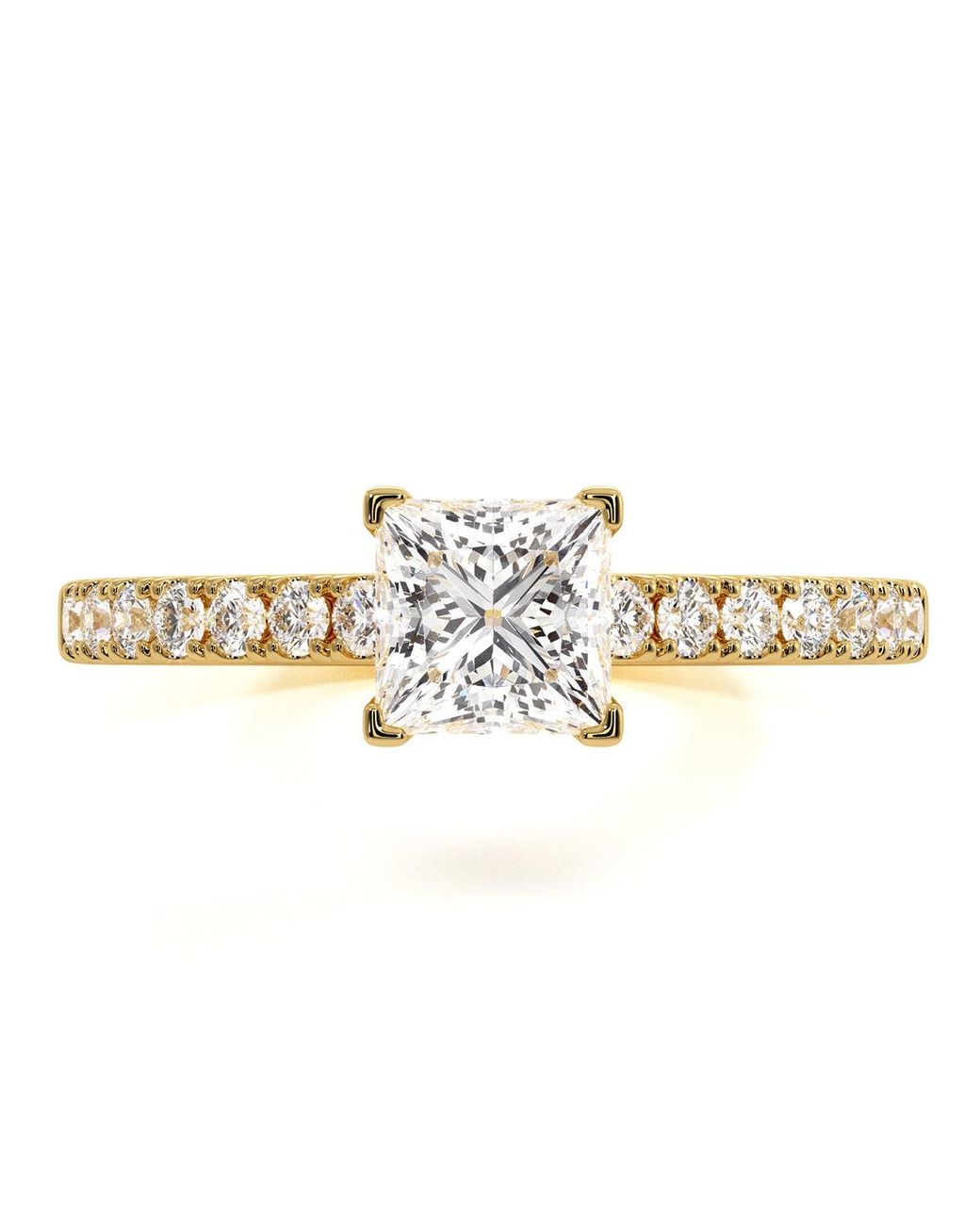 The Diamond Store Metallic Katerina Gia Princess Diamond Engagement Ring 18K 1.15Ct G/Vs1