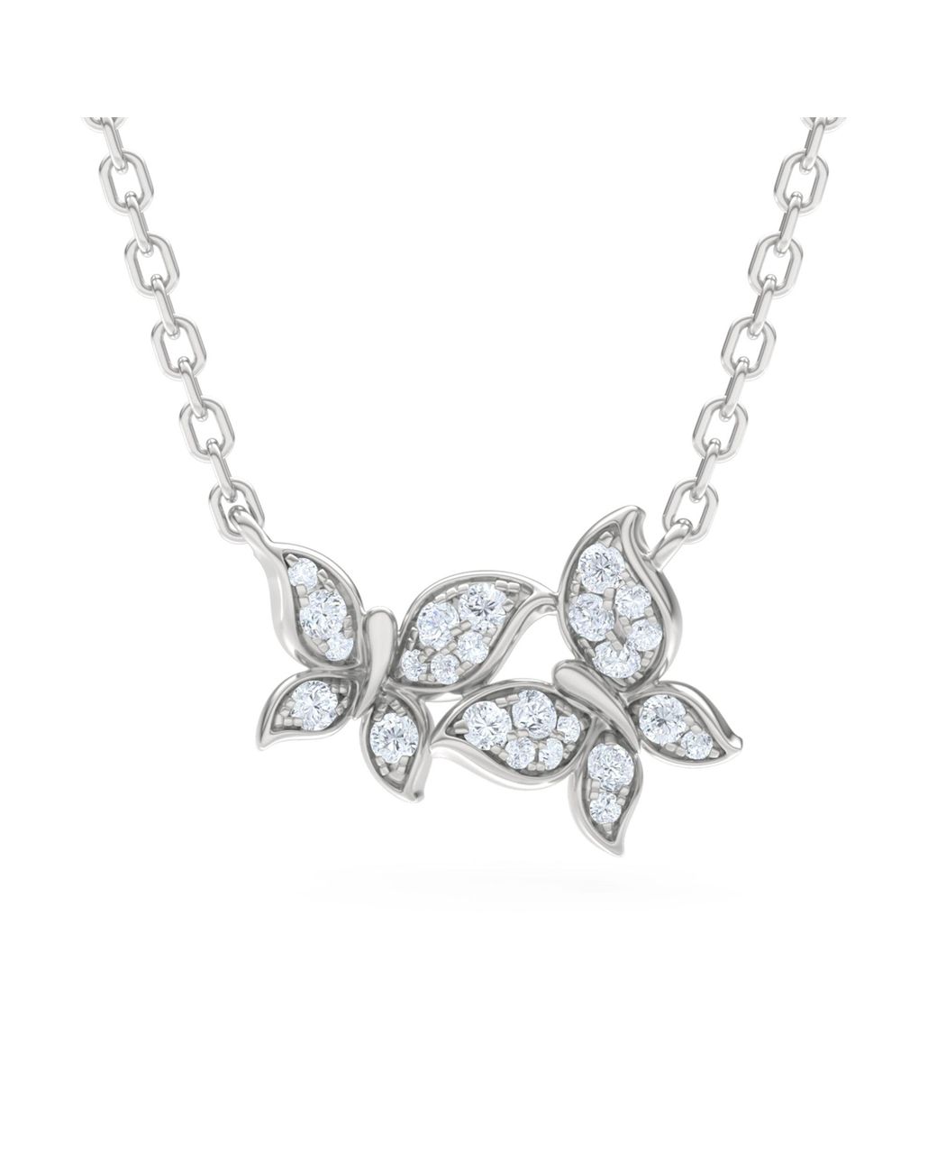 The Diamond Store Metallic Papillon 0.20Ct Lab Diamond Necklace