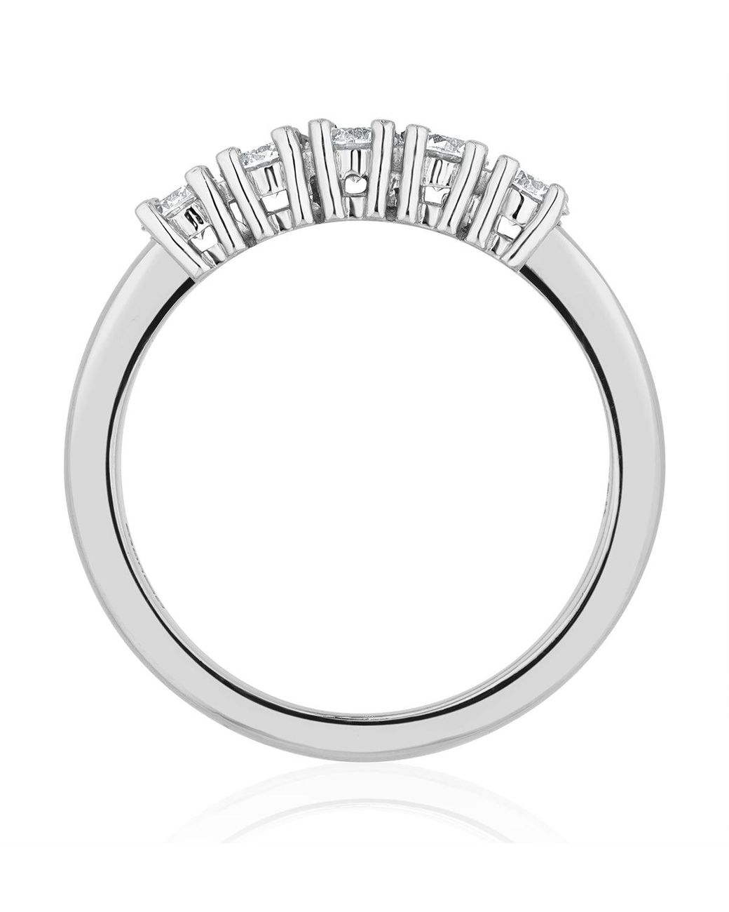 The Diamond Store Metallic Chloe 5 Stone Diamond Eternity Ring 0.50Ct H/Si