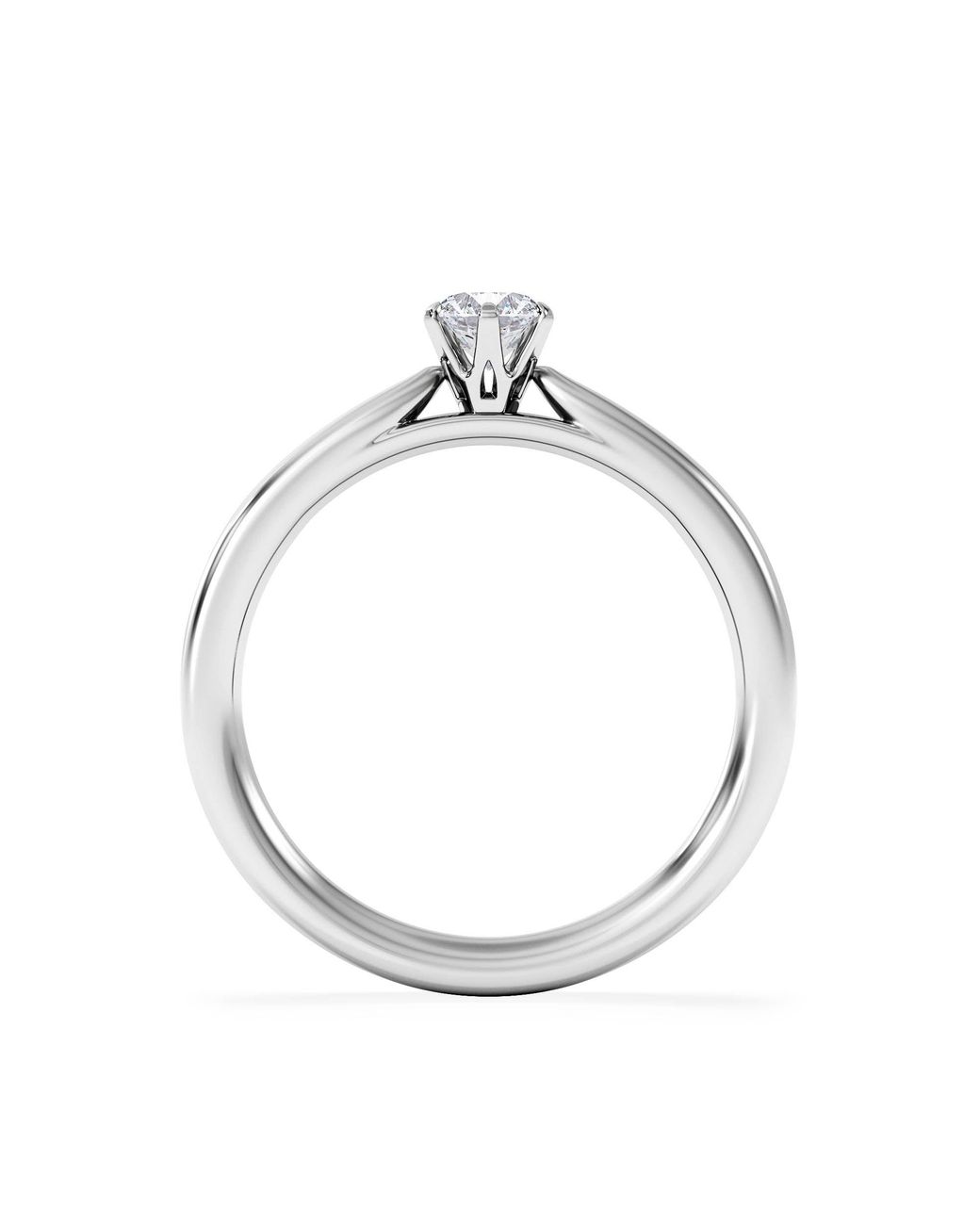 The Diamond Store White Low Set Chloe Lab Diamond Engagement Ring 0.33Ct F/Vs1 18K