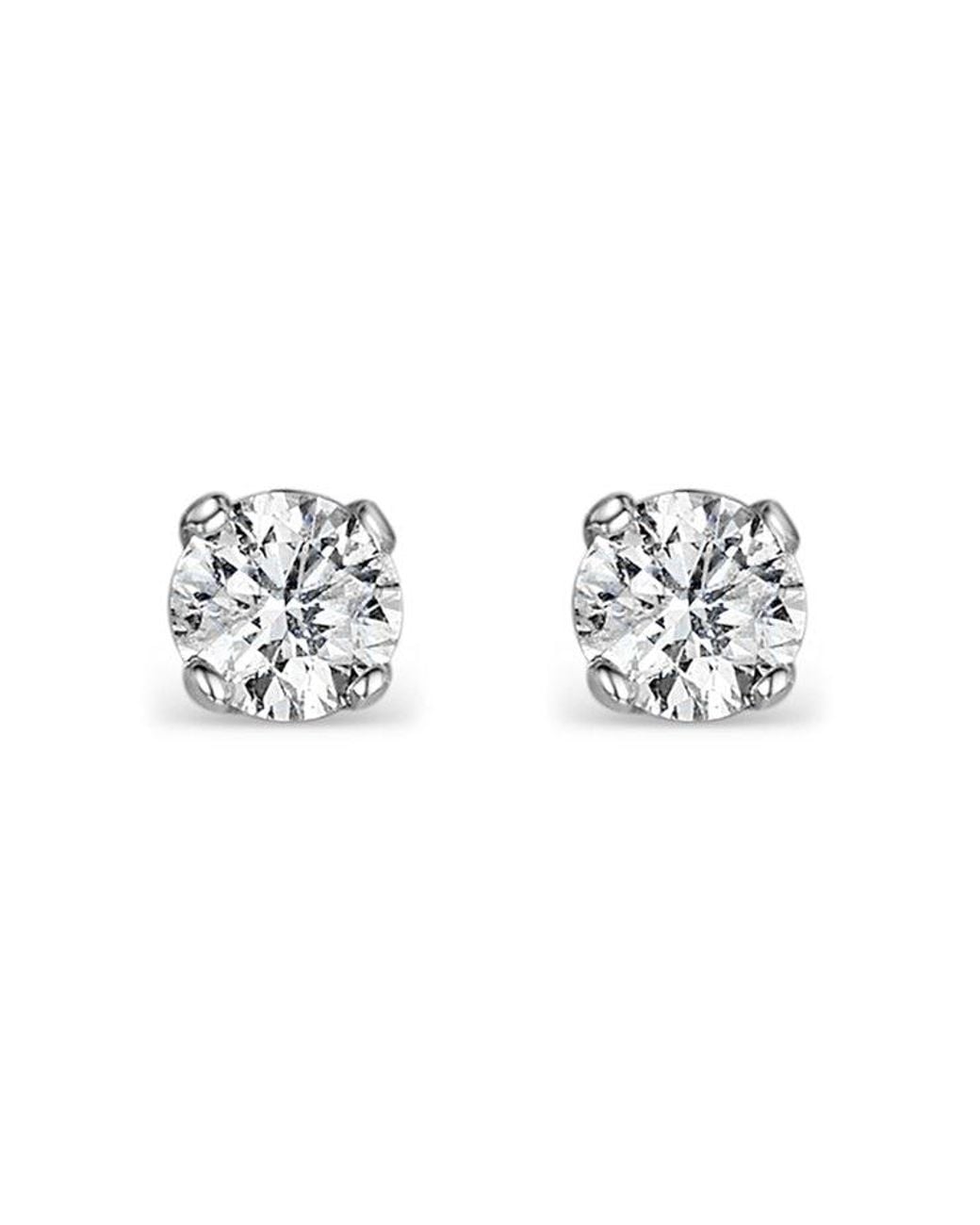 The Diamond Store Metallic Diamond Earrings 0.20Ct Studs H/Si Quality