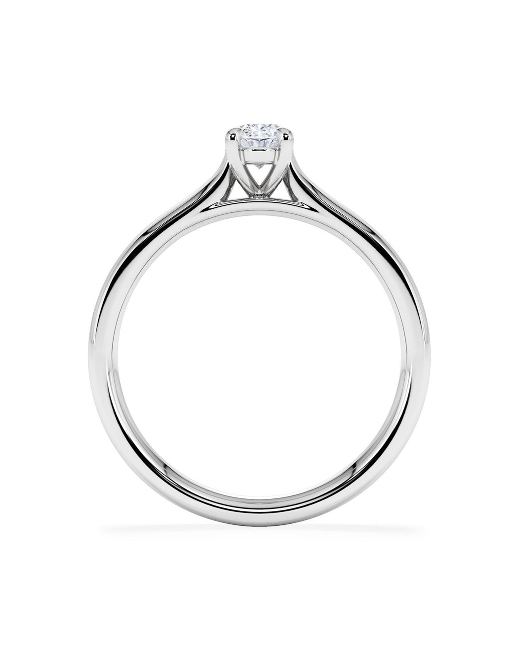 The Diamond Store White Amora Oval 0.50Ct Diamond Engagement Ring G/Vs1 Set