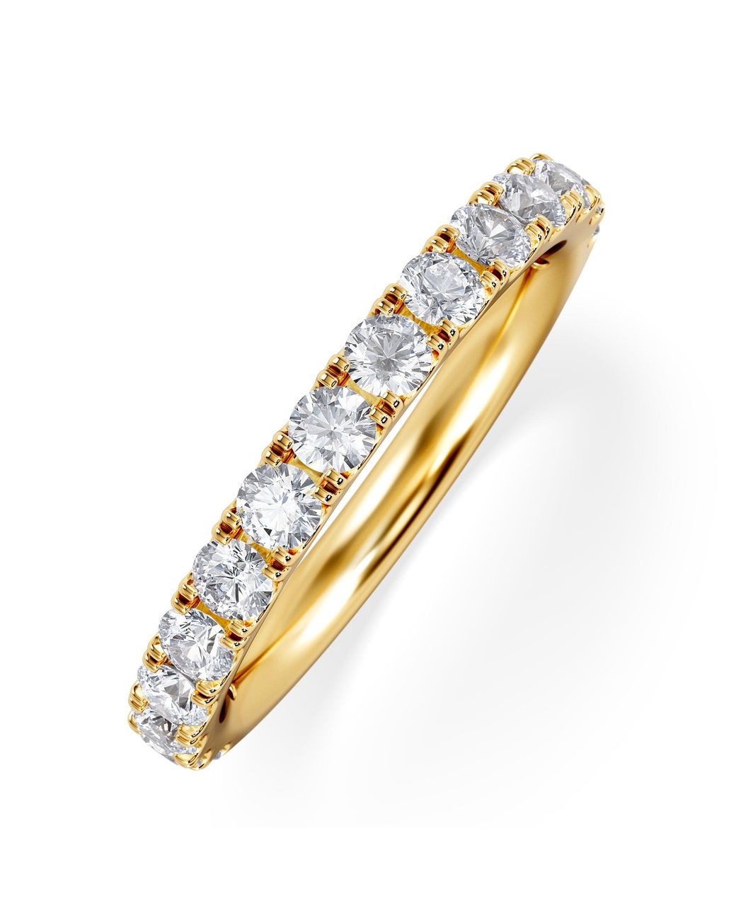 The Diamond Store Metallic 15 Stone Chloe 18K Diamond Eternity Ring 1.00Ct H/Si
